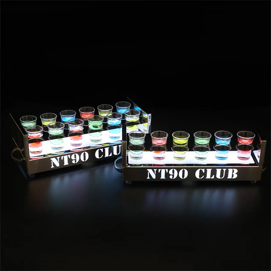 RGB перезаряжаемая акриловая подсветка 6 или 12 стеклянных стеллажей | Освещение