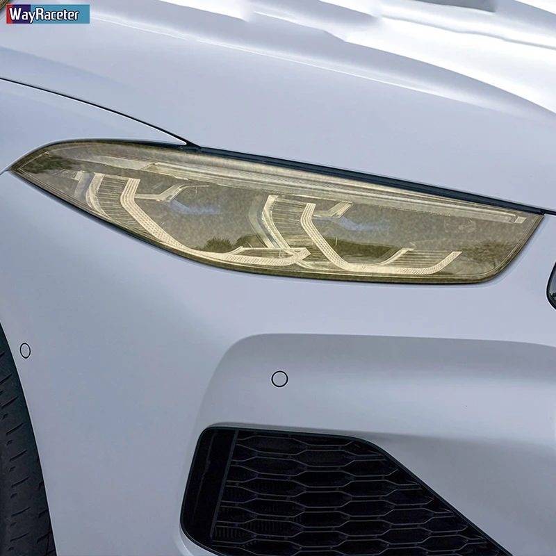 2 шт. Прозрачная Черная защитная пленка для автомобильных фар BMW 8 серии G14 G15