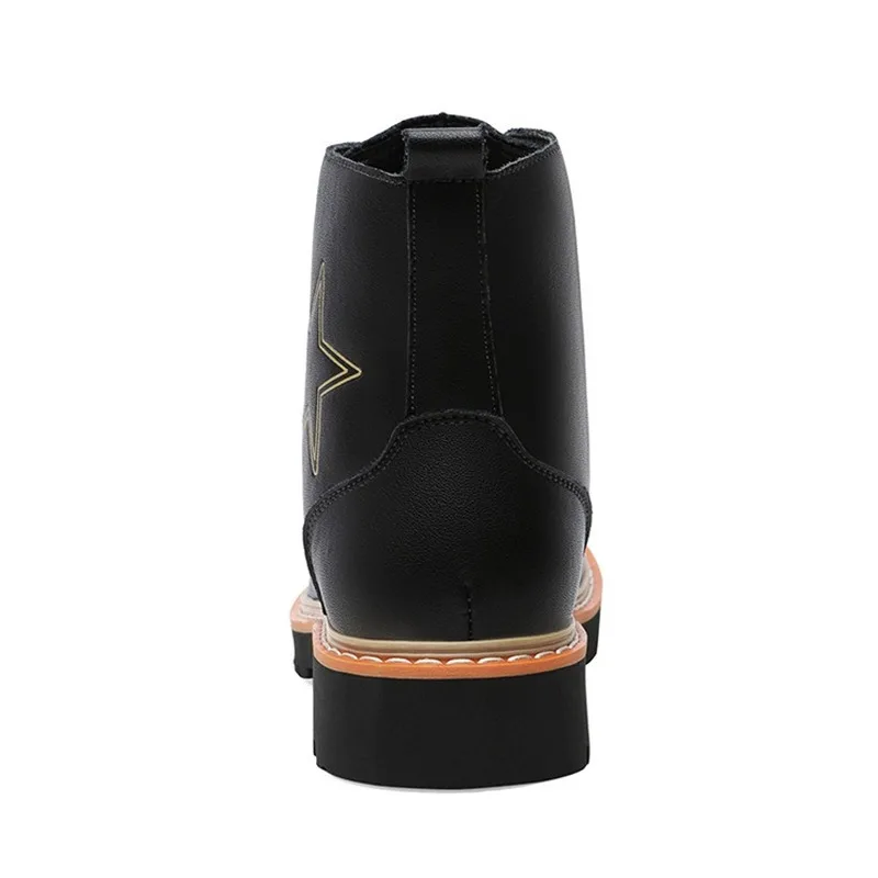 

Cow Leather Single Boots Fall/winter Women's Shoes High-top Martin Boots European and American Casual Short-tube Women's Boots