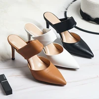 size 33 42 leather high heels women 2021 spring and autumn new ladies shoes fashion pointed stiletto shoes women