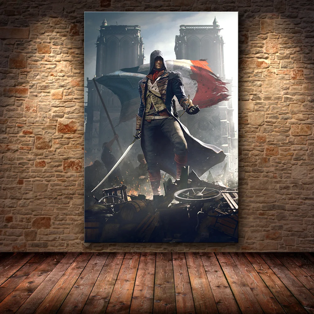02 Без рамки игра Плакат Украшение живопись Assassin's Creed на HD холсте Картина на холсте художественный плакат стены искусства холст - Цвет: 02