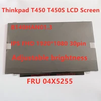 neworig for lenovo thinkpad 14 b140han01 3 fhd ips lcd screen t450 for laptop 04x5255 adjustable brightness