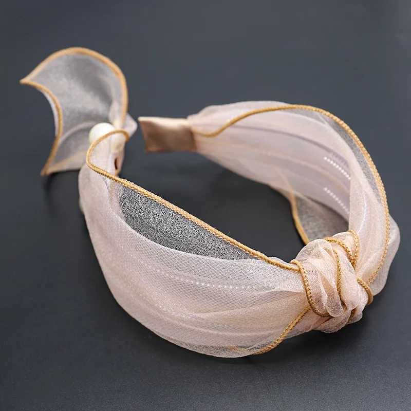 

Lace Colorful Flower Knot Hairbands For Women Korea Hair Accessories Girls Hair Band Crown Bow Headbands Head Wrap ms