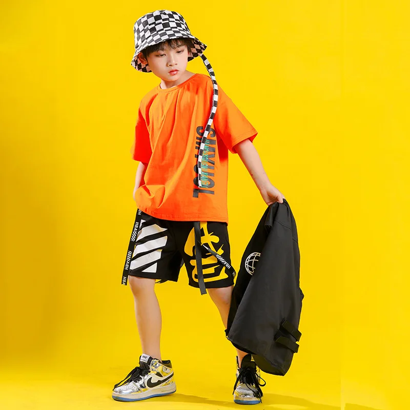 

20 Children Hip Hop Clothes Kids Dancing Costume for Boys Girls Jazz Dance Ballroom Show Concert Stage Outfit Streetwear