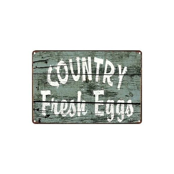 

Country Fresh Eggs Metal Tin Sign Decor Bar Pub Home Vintage Retro