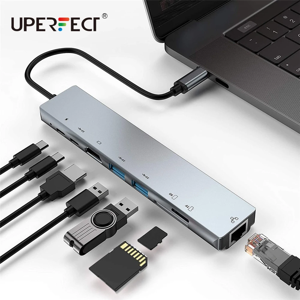 USB-хаб 8 в 1/11 1 USB C HDMI VGA Thunderbolt 3 кардридер SD/TF для Microsoft Surface Laptop MacBook Pro 2020 | Компьютеры