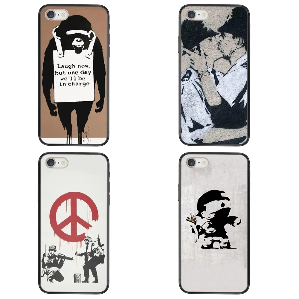 Черный Роскошный чехол Hoesjes модный Бэнкси уличный арт Альберт Эйнштейн цветок