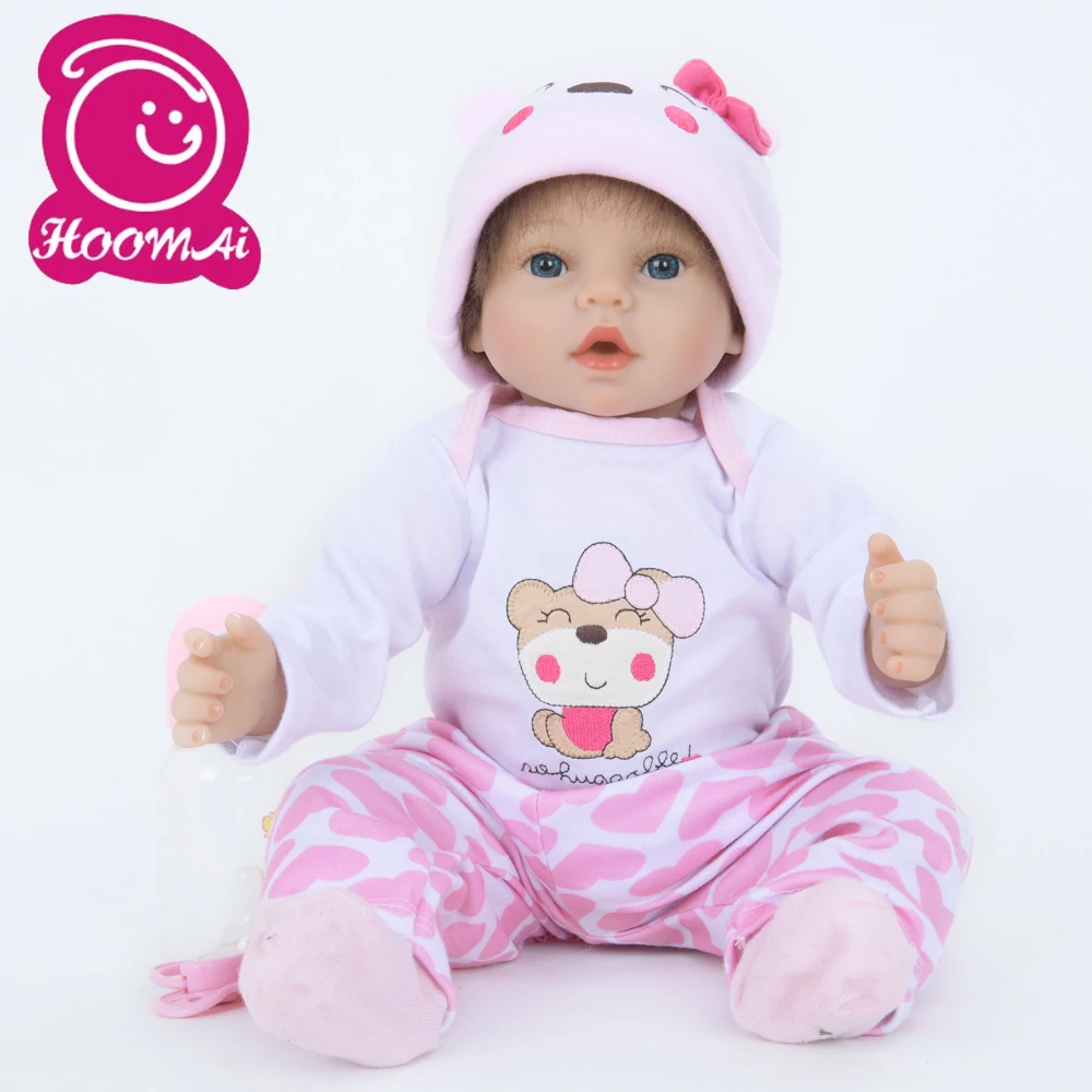22 &quot55 см Реалистичная мягкая силиконовая кукла для новорожденных девочек супер