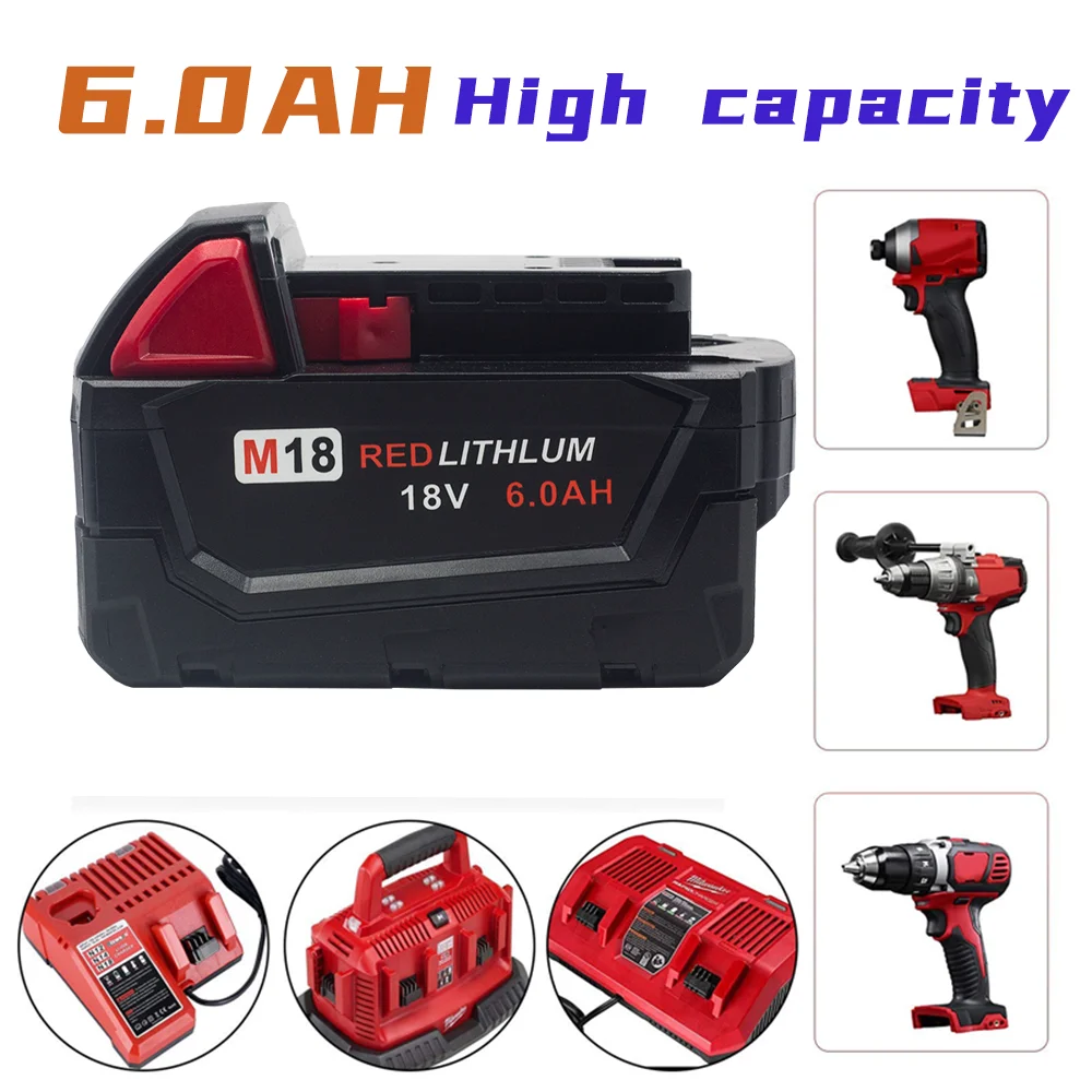 

18 в 1860 Ач 1850 Ач 1840 Ач замена Milwaukee M18 48-11-1820 48-11-48-11-48-11-M18CPD M18BX перезаряжаемая батарея