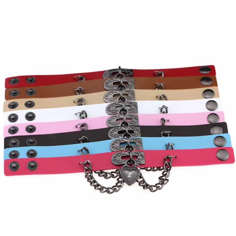 Винтажный панк браслет с подвеской в виде сердца для женщин и мужчин