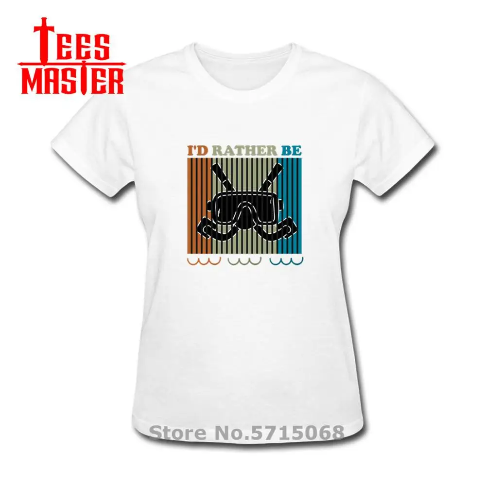 Винтаж I ɽ Rather Be фонарик для аквалангиста футболка ретро-стиль женские