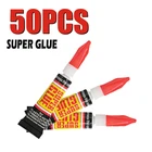 50 шт., жидкий супер-клей, дерево, резина, металл, стекло, цианоакрилат, клей, канцелярский магазин, гель для ногтей 502 мгновенное сильное соединение