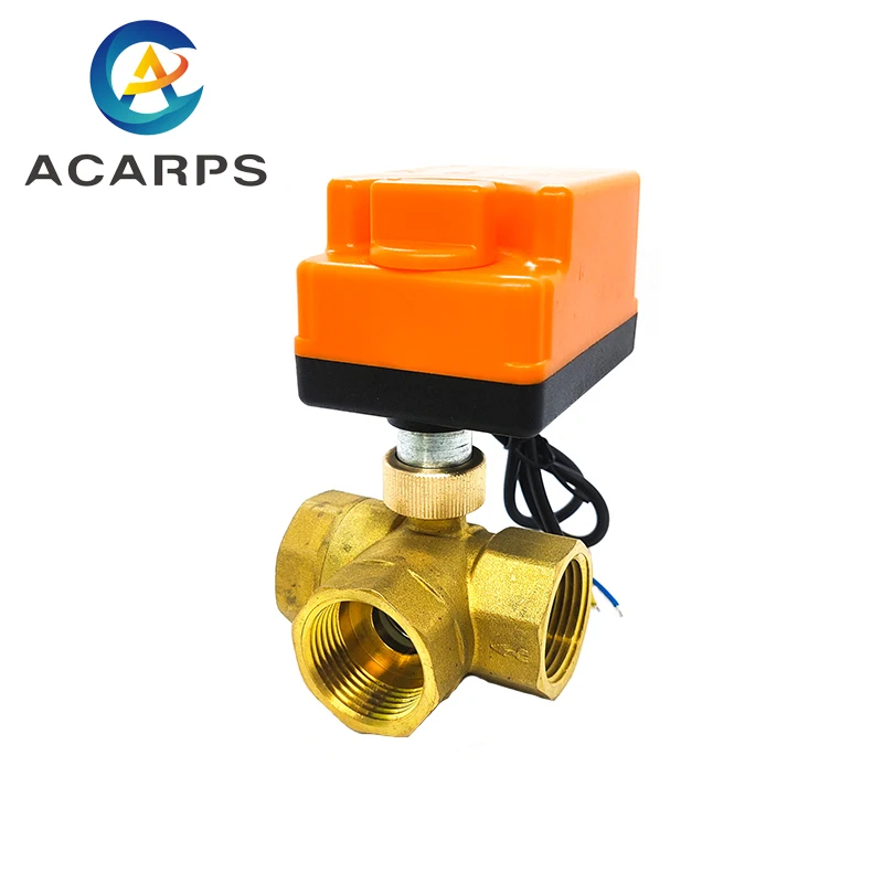 

Латунный Электрический шаровой кран 1/2 дюйма 3/4 дюйма 1-1/4 дюйма, двухпроводный трехсторонний Электрический привод с одним управлением, внут...