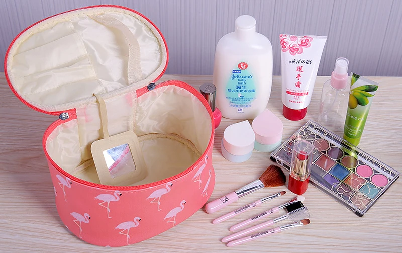 BONAMIE Фламинго Косметическая дорожная Портативная сумка Органайзер для косметики
