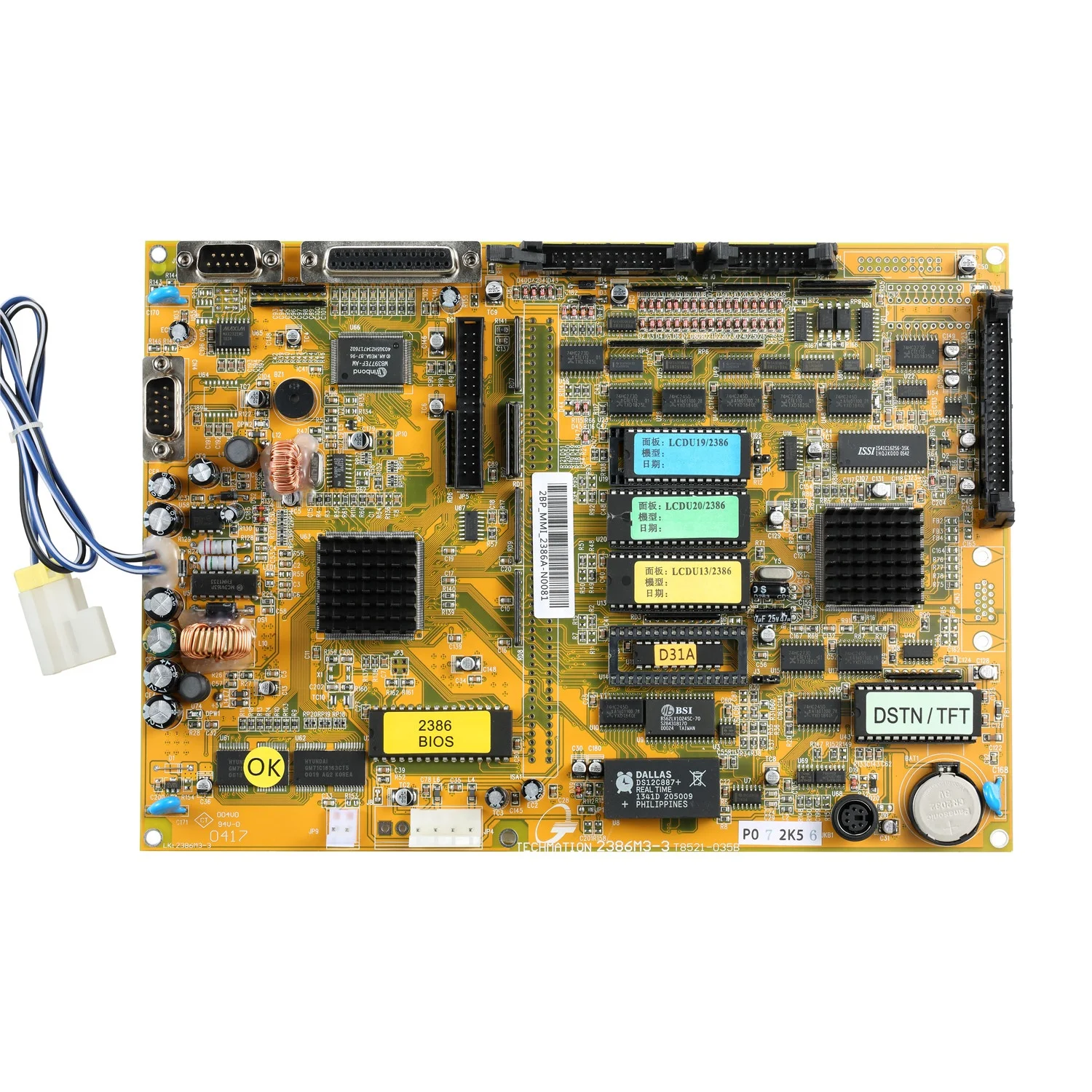 

Techmation 2386 MMI card mother board display card Memory board for injection molding machine