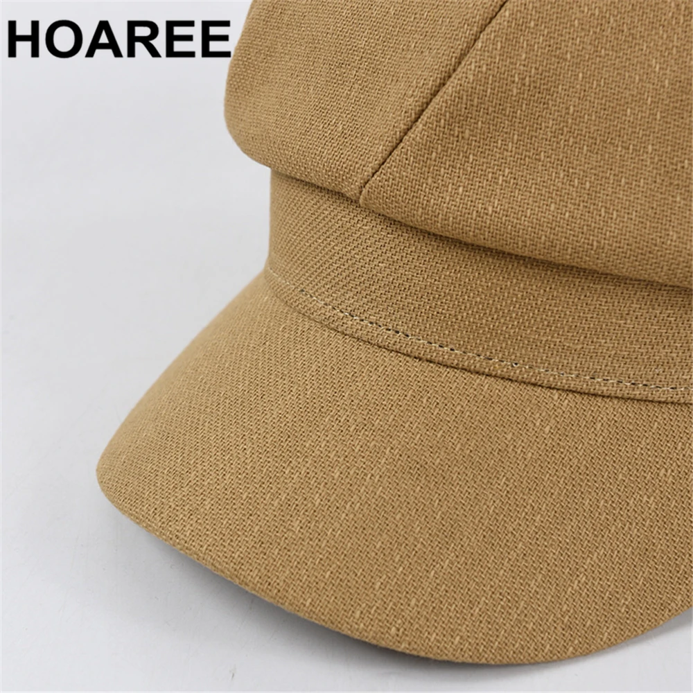 Хлопковая кепка газетчик HOAREE осенне зимние шапки в британском стиле для женщин