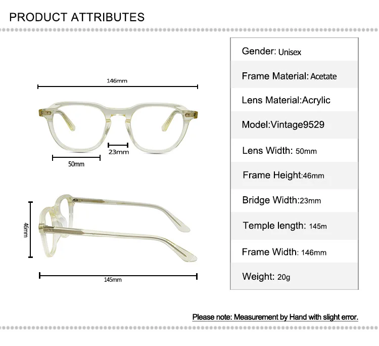 

Vintage Acetate Glasses Frame Unisex Progressive Multi-focal Lens Optical Eyewear Goggle See Near Far Retro Reading Eyeglasses