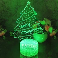 3d christmas tree lamp atmosphere night light touch switch color change kids gift bedroom light home decor xmas decoration