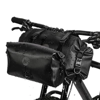 rhinowalk mountain bicycle bag waterproof large capacity mtb bike handlebar bag 2pcs detachable cycling front tube storage bags