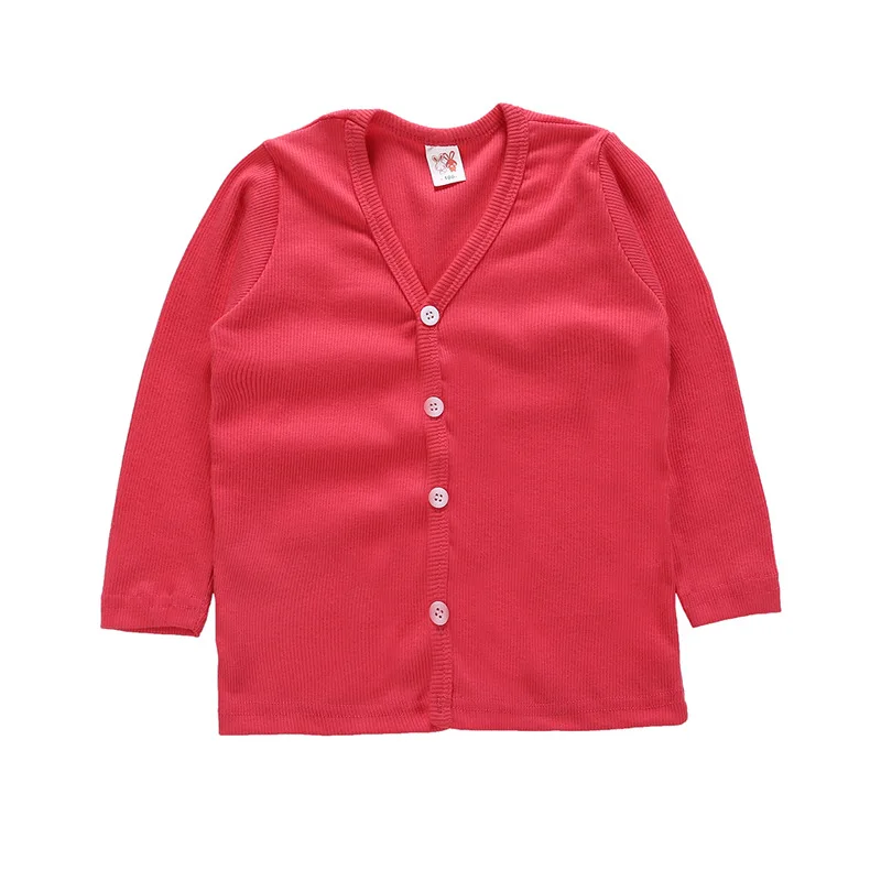 Свитер для девочек куртка Вязаный Кардиган с длинным рукавом мальчиков