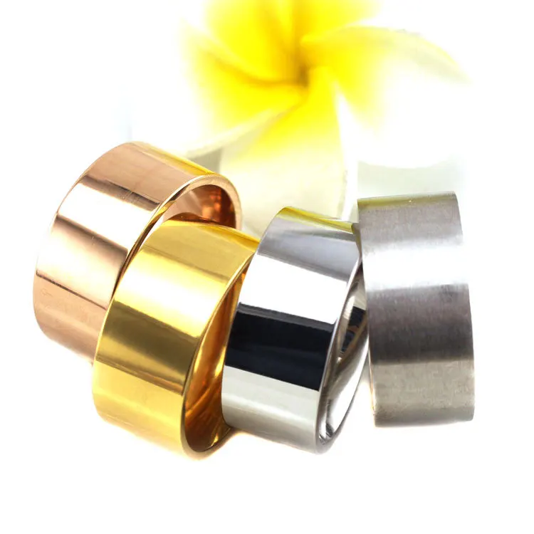 

Men and women accessories black simple rose gold ring titanium steel couple ring proposal ring