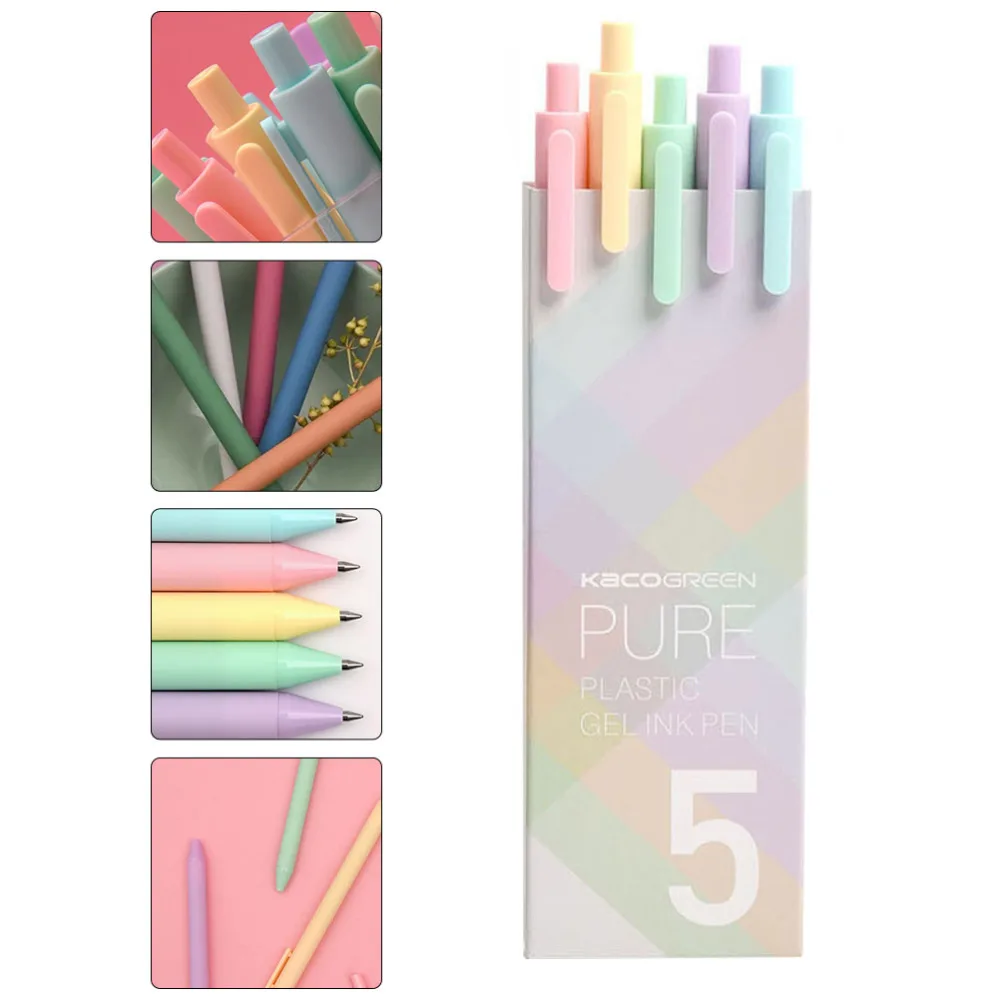 

1 Box/5pcs Practical Writing Pens Stationery Pens Portable Student Pen