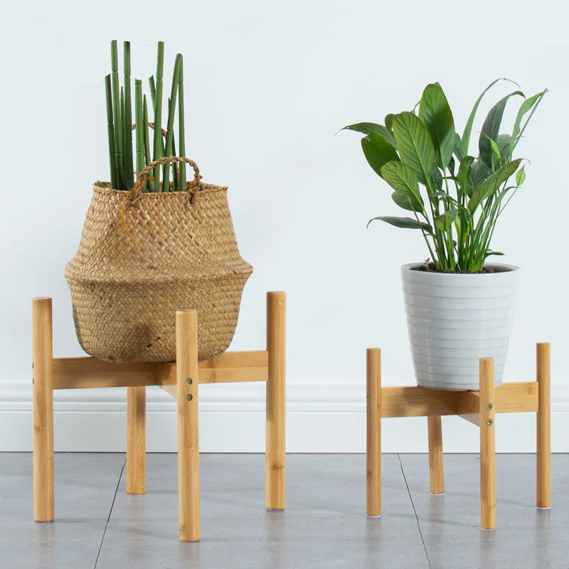 Деревянная подставка для цветочных горшков с четырьмя ножками | Мебель