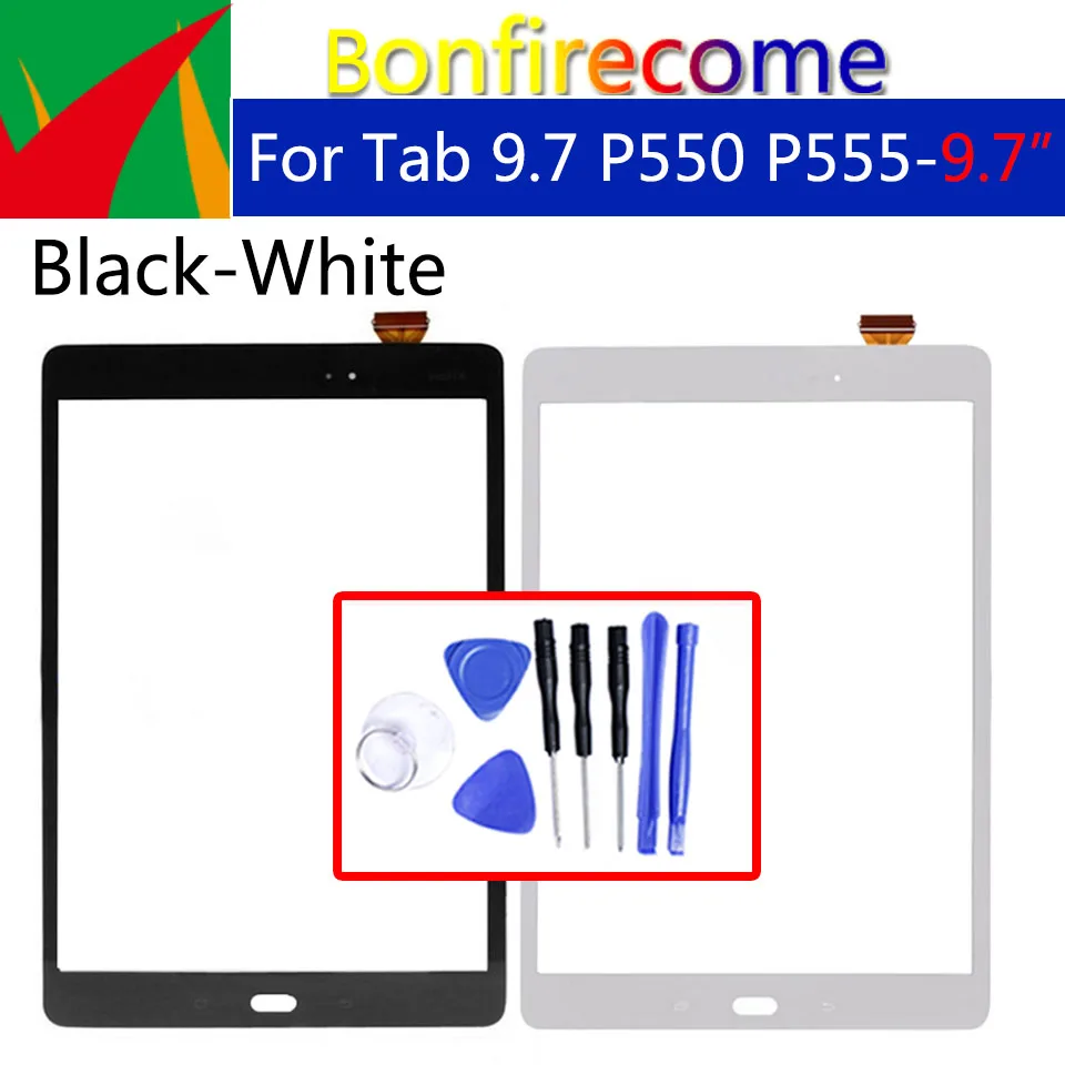 Замена для Samsung Tab 9 7 P550 P555 сенсорный экран дигитайзер сборки защитное внешнее