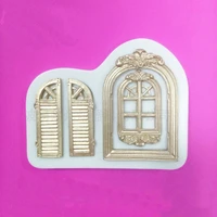 window silicone mold frame border fondant cake decorating cookie baking christmas candy chocolate gumpaste moulds resin