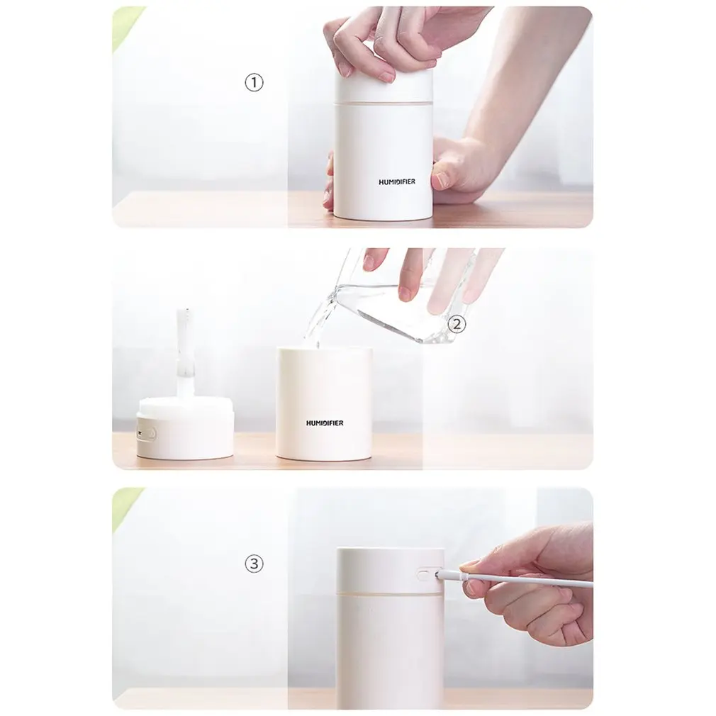 

TS01 Humidifier Diffuser Usb Essential Oils Diffuser For Car Home Air Humidifier Silent 300ml Humidification