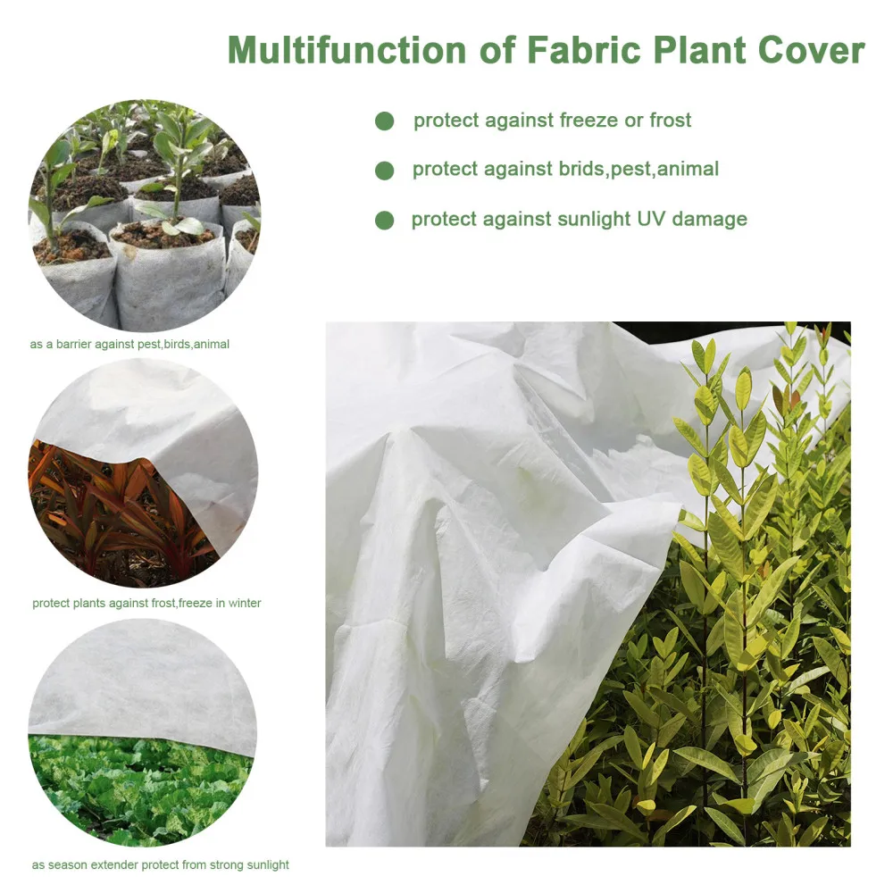 

5 size Winter Reusable Plant Cover Non-Woven Fabric Freeze Protection Plant Frost Protection Blanket Garden Supplies