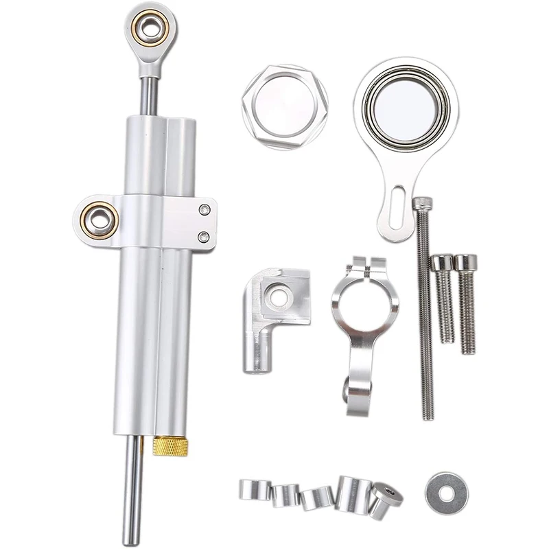 

Motorbycle Damper CNC Aluminum Adjustable Steering Stabilize Damper Bracket Mount Kit Shock Absorber for Kawassaki