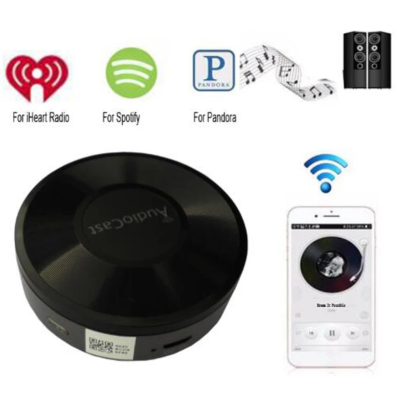 Беспроводной музыкальный стример AudioCast, Wifi музыкальный приемник, многокомнатный звуковой стример, Spotify Airplay, переходник DLNA для музыки и динамика