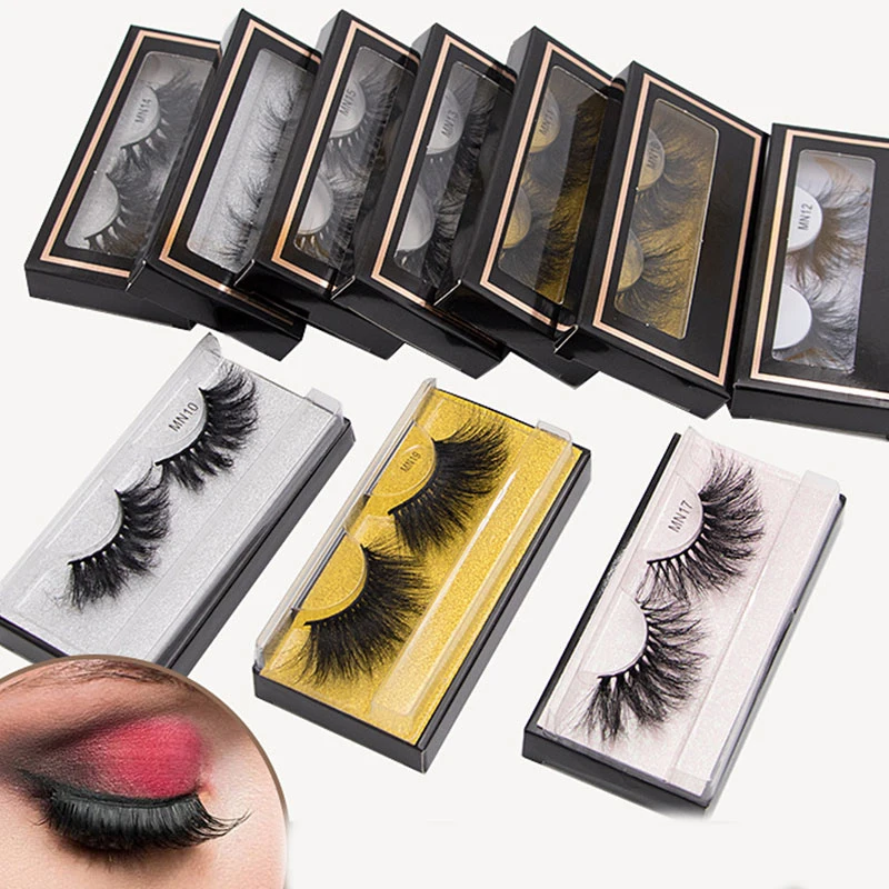 

1 Pair False Eyelashes 8D Multilayers Wispies Fluffy Eyelash Extension 25/27mm Eyelashes 100% Mink Hair False Eyelashes Beauty