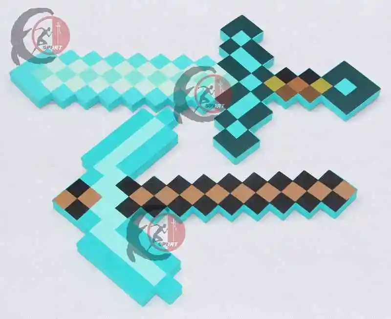 Большой размер игрушки LilyMinecraft Minecraftteven пена Алмазный меч Кирка EVA модель подарок