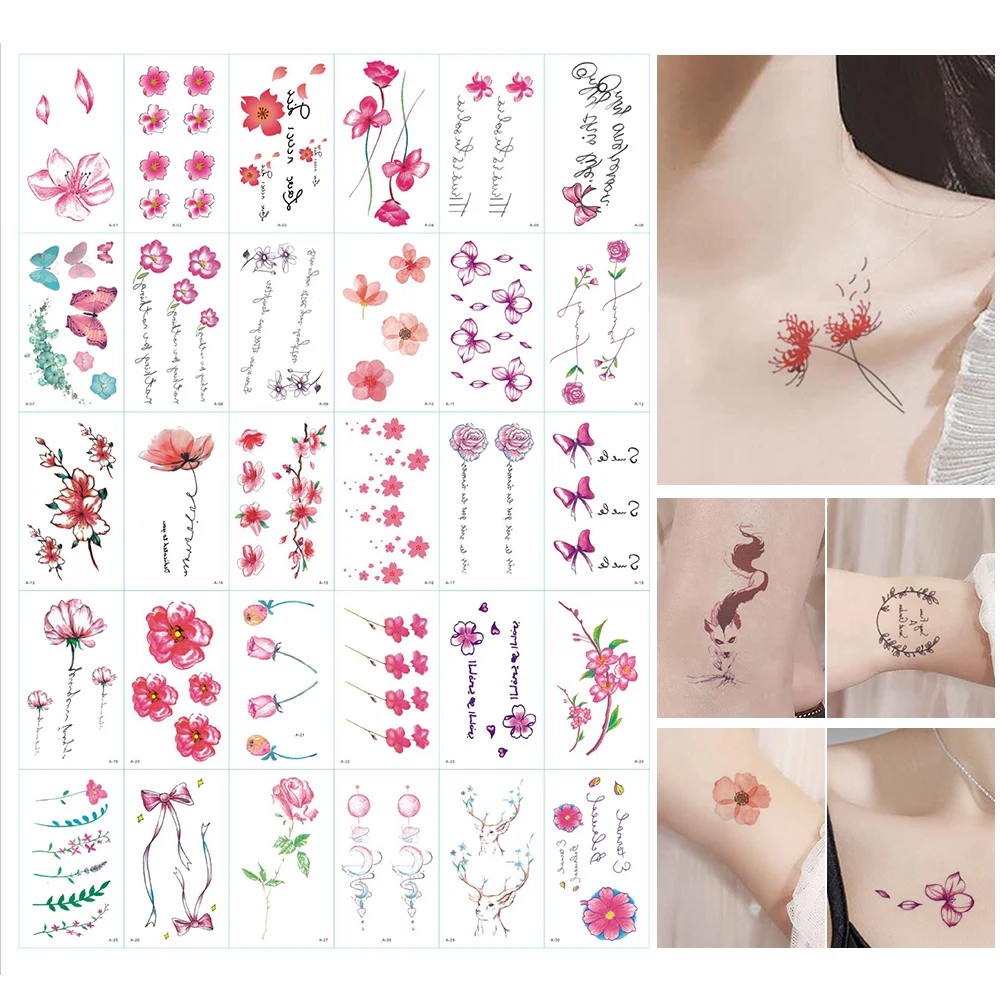 

Waterproof Temporary Tattoo Sticke DIY Body Art Arm Fake Tatoos Makeup Accessories Tattoo Supplies for Women Men
