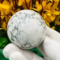natural white turquoise ball quartz crystal healing gift