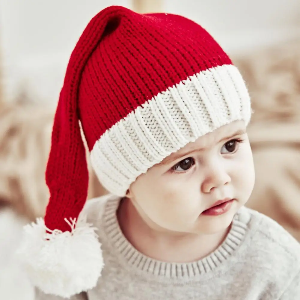 

Comfortable Acrylic Fiber Santa Claus Styles Parents Kids Cap for Friends