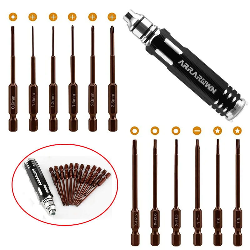 Набор шестигранных отверток 12 в 1 набор инструментов HobbyTools S2 стальной инструмент