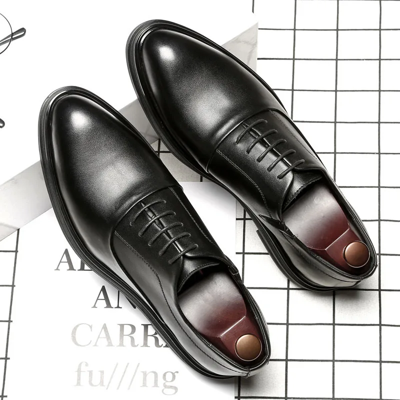 

Mens Formal Shoes Genuine Leather Oxford Shoes For Men Italian 2021 Dress Shoes Wedding Shoes Laces Leather Brogues