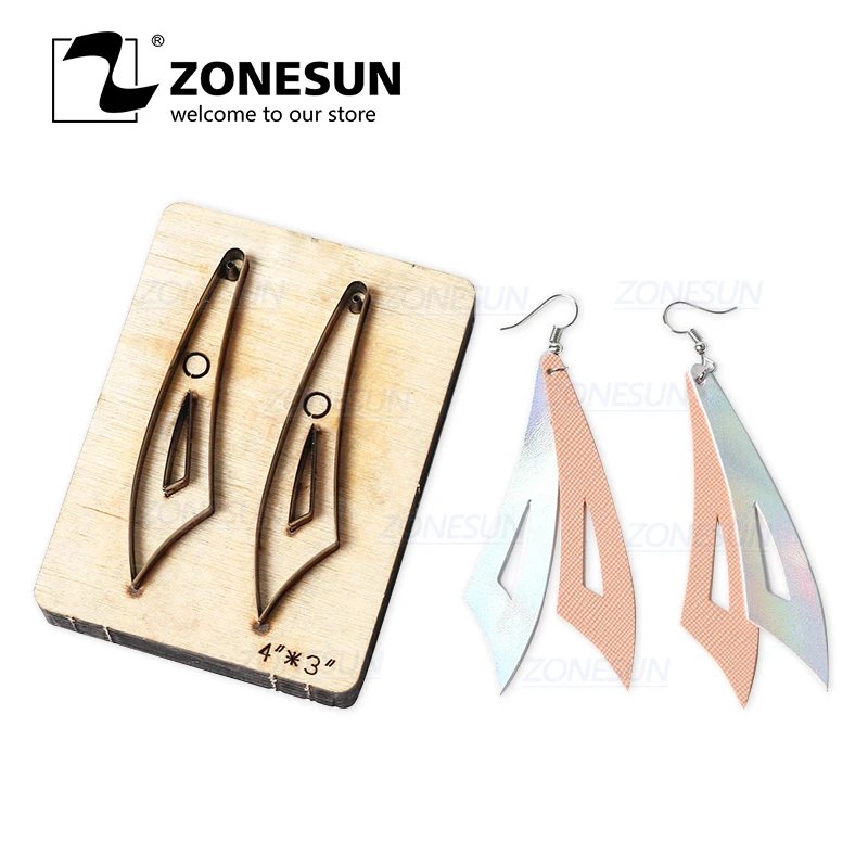 

ZONESUN H2 DIY Custom Cutter кожаные серьги для высечки кожаных сережек для стальных инструментов