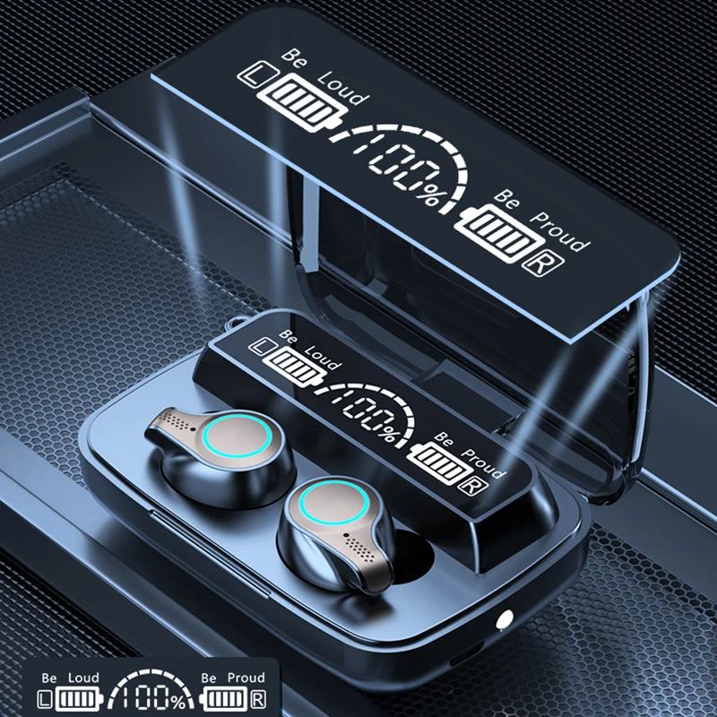 

3500mAh M18 Tws Wireless Headphones Touch Control Sports Earphone Waterproof Headsets HIFI Stereo Earbuds With Microphones