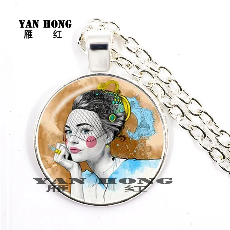 Body art photographs carefully designed Necklace glass 25MM pendant hand-made | Украшения и аксессуары