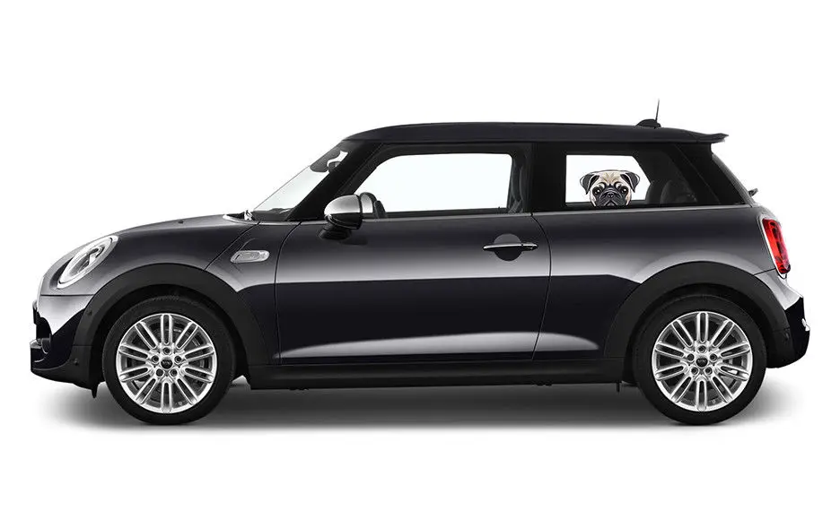 Мопса лицо собака высечки на заказ Печатный стикер Декаль для автомобиля