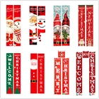 Рождественский баннер, украшение для дома, для крыльца, двери, ворот, Рождественское украшение для дома, Рождество 2021, новый год 2022