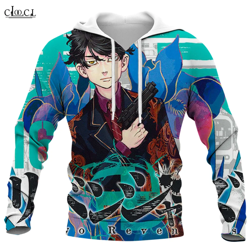 

CLOOCL Tokyo Revengers Hoodies 3D Graphics Cartoon Anime Comics Printed Sweatshirts Casual Harajuku Men Clothing
