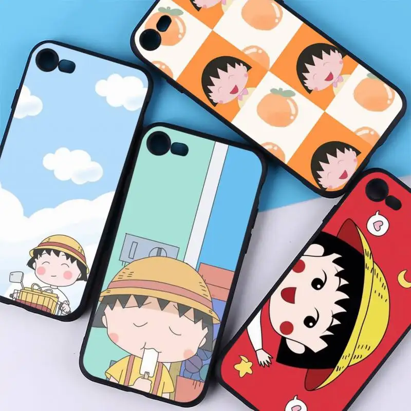 

YNDFCNB Cartoon Chibi Maruko Chan Phone Case for iPhone 11 12 13 mini pro XS MAX 8 7 6 6S Plus X 5S SE 2020 XR cover