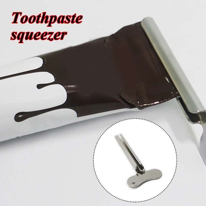 

1pc Stainless Steel Toothpaste Squeezer Multifunctional Plastic Cream Tube Squeezing Cosmetic Oil Paint Squeezer