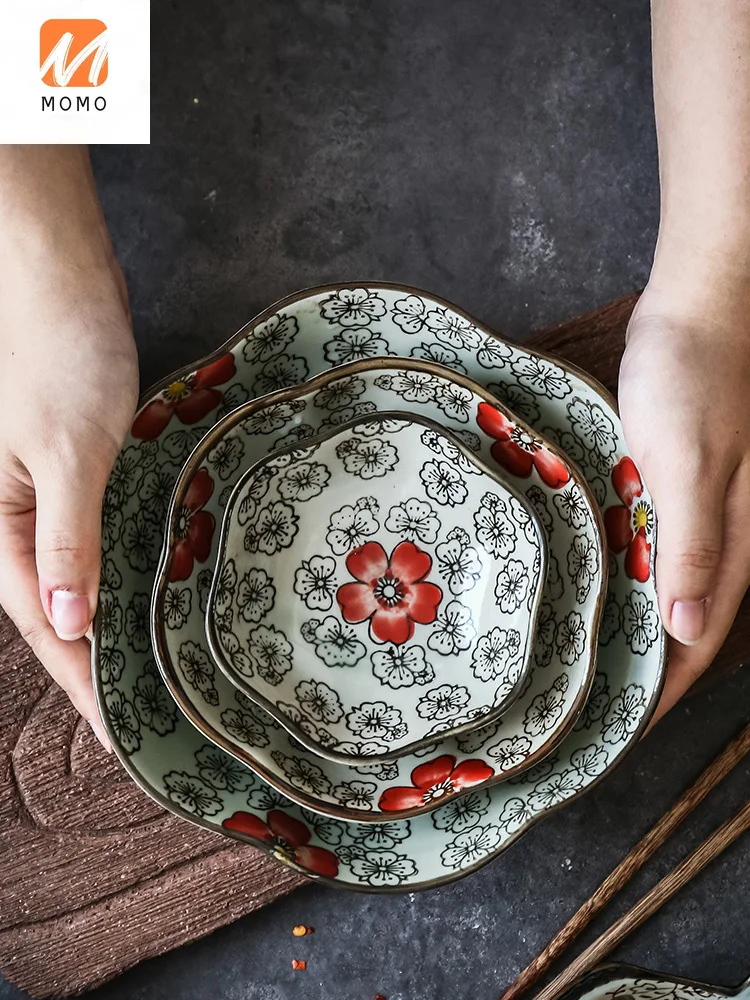 Японский Цвет посуды корзина для цветов креативный маленький плиты бытовые