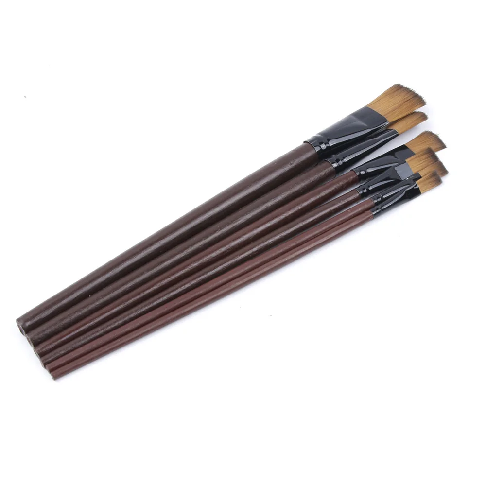 6 шт./компл. из нейлона и акрила кисти для рисования маслом искусства художника